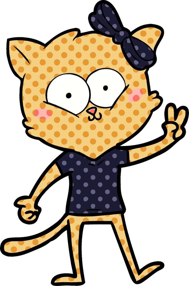 personaje de gato de dibujos animados de vector