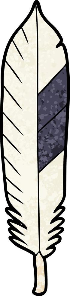 cartoon feather icon vector