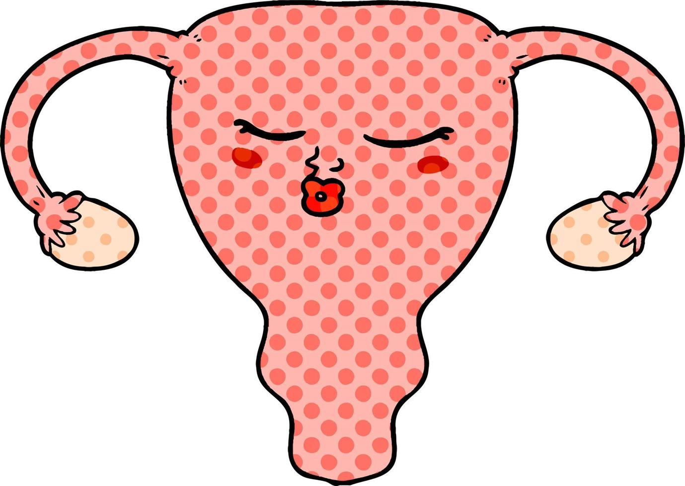 cartoon uterus character vector