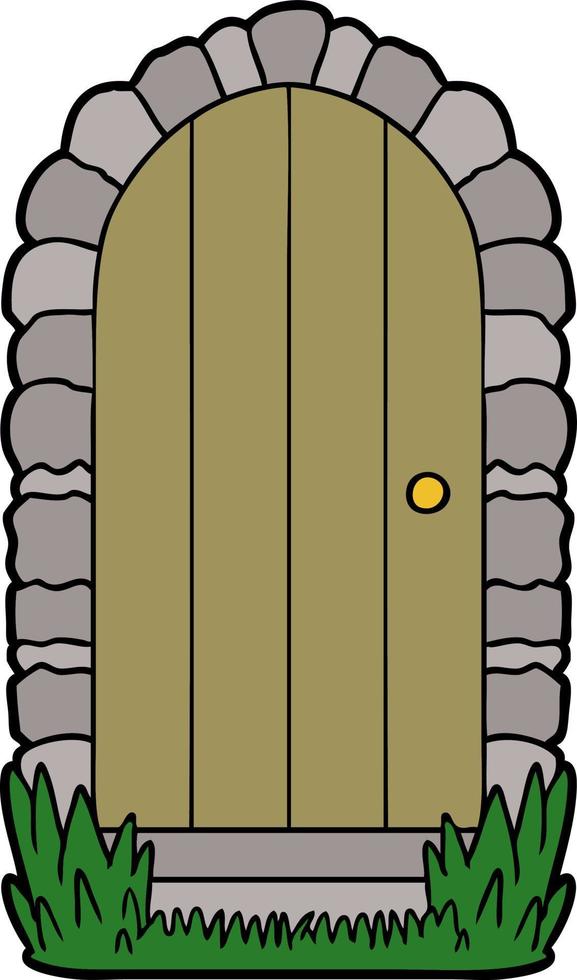 Vector cartoon doorway