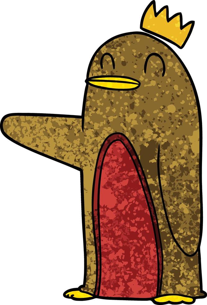 Cartoon Robin king vector