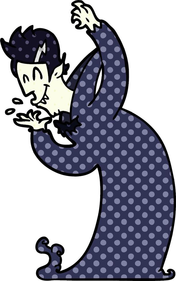 cartoon happy vampire vector