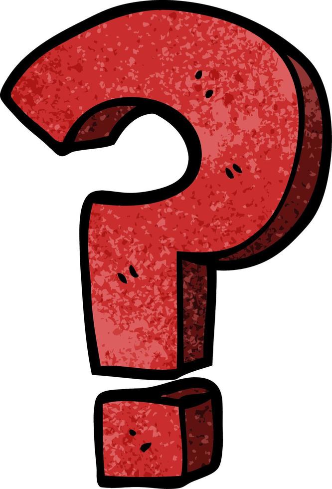 cartoon doodle question mark vector