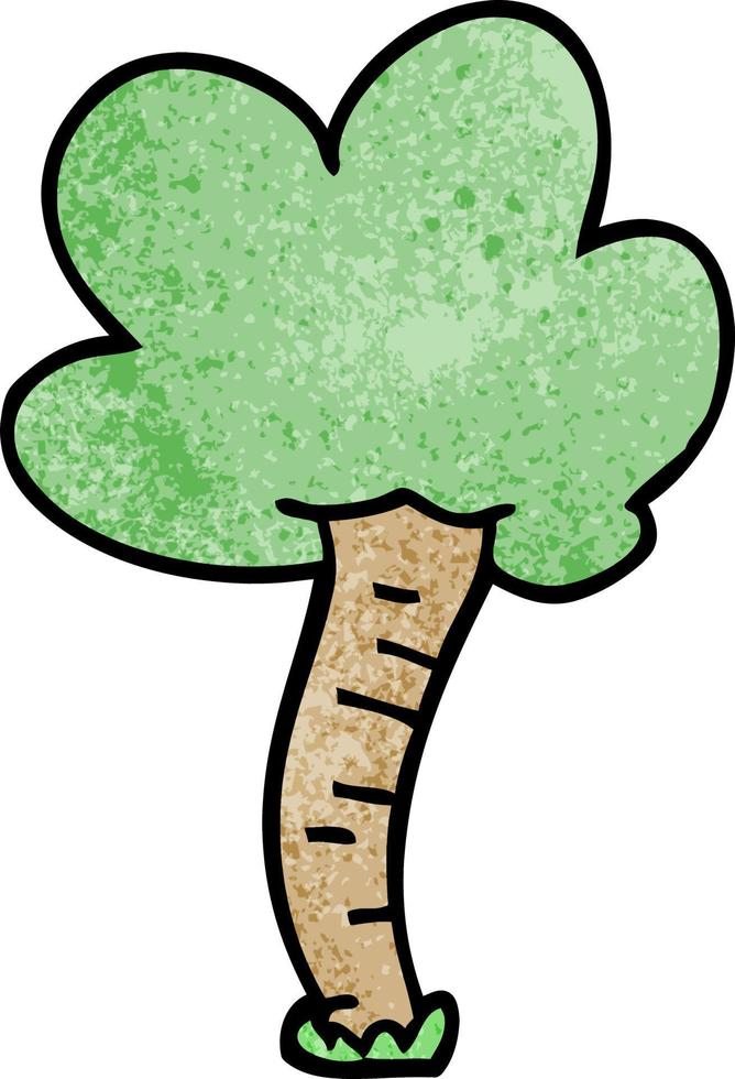 cartoon doodle tree vector