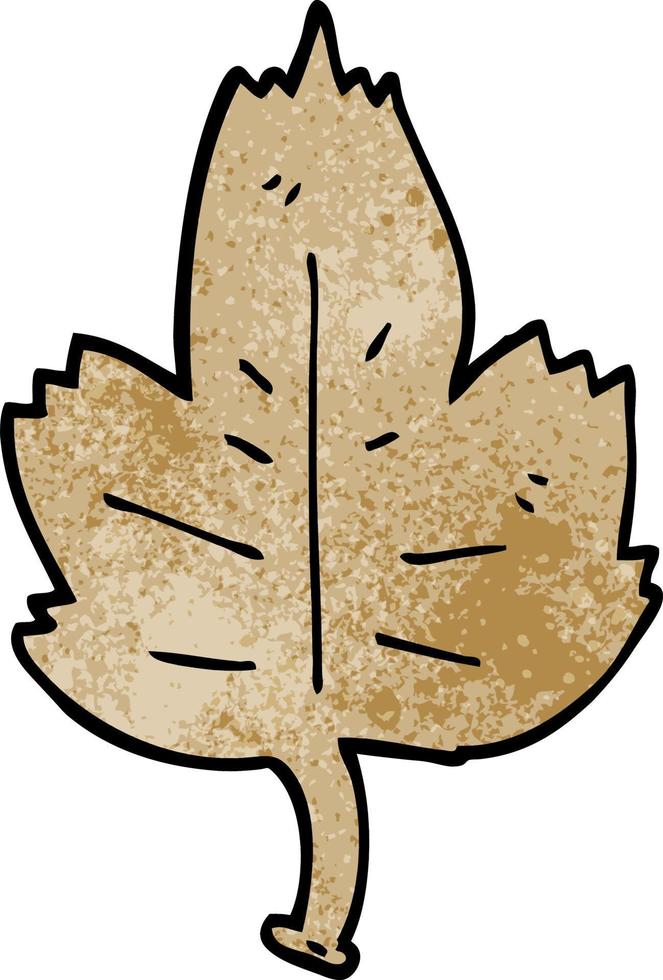 hoja de garabato de dibujos animados vector