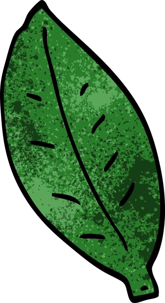 cartoon doodle leaf vector