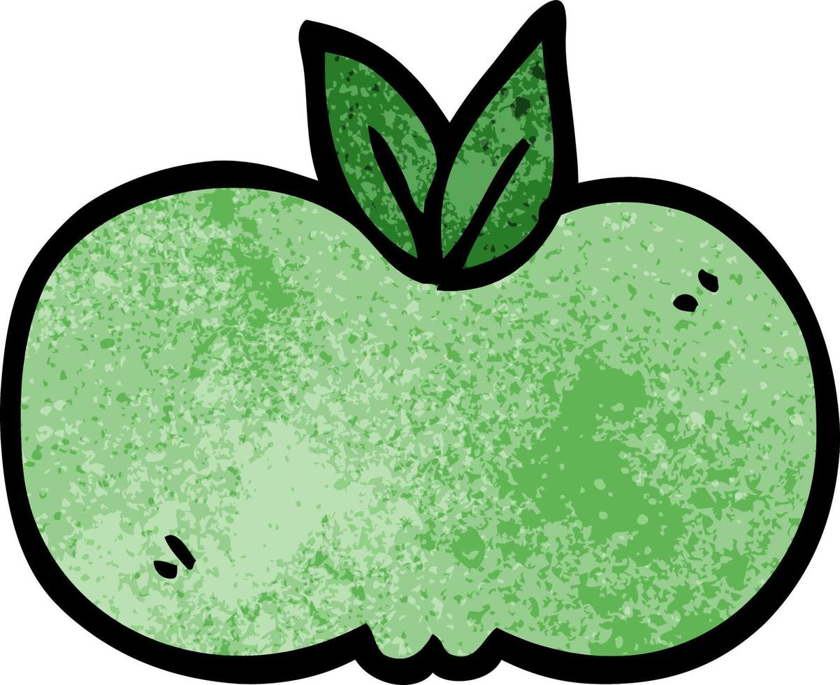 cartoon doodle apple vector