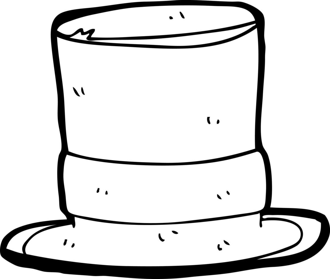 cartoon top hat vector