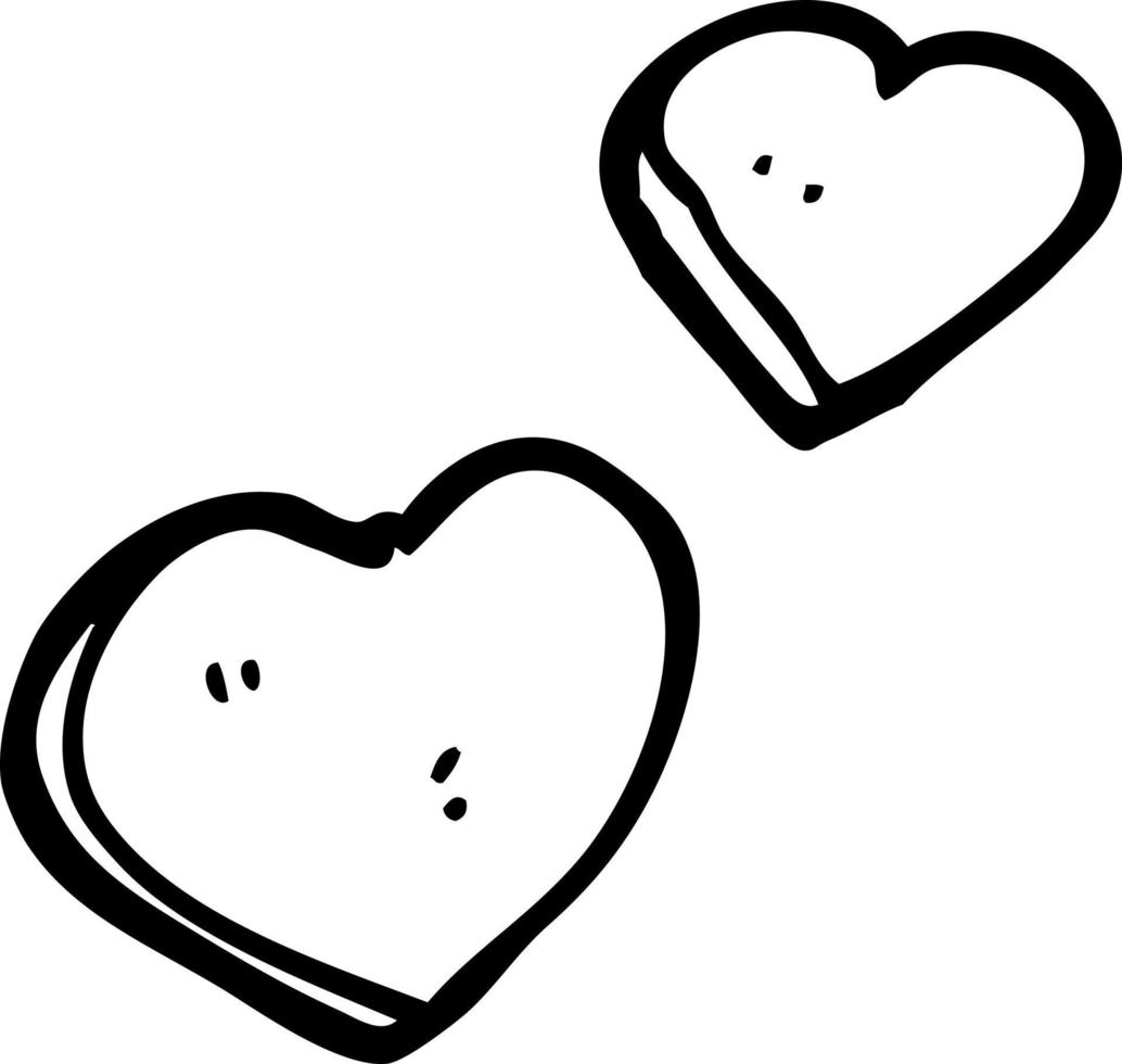 corazones de amor de dibujos animados vector