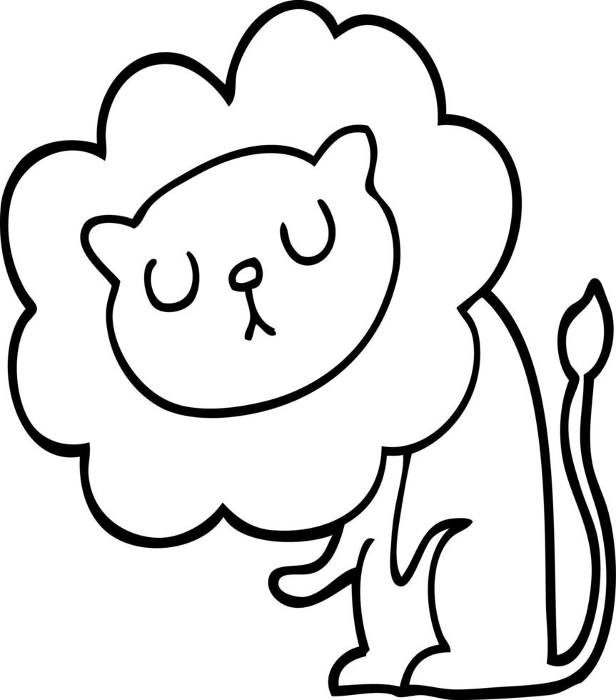 cute cartoon lion vector