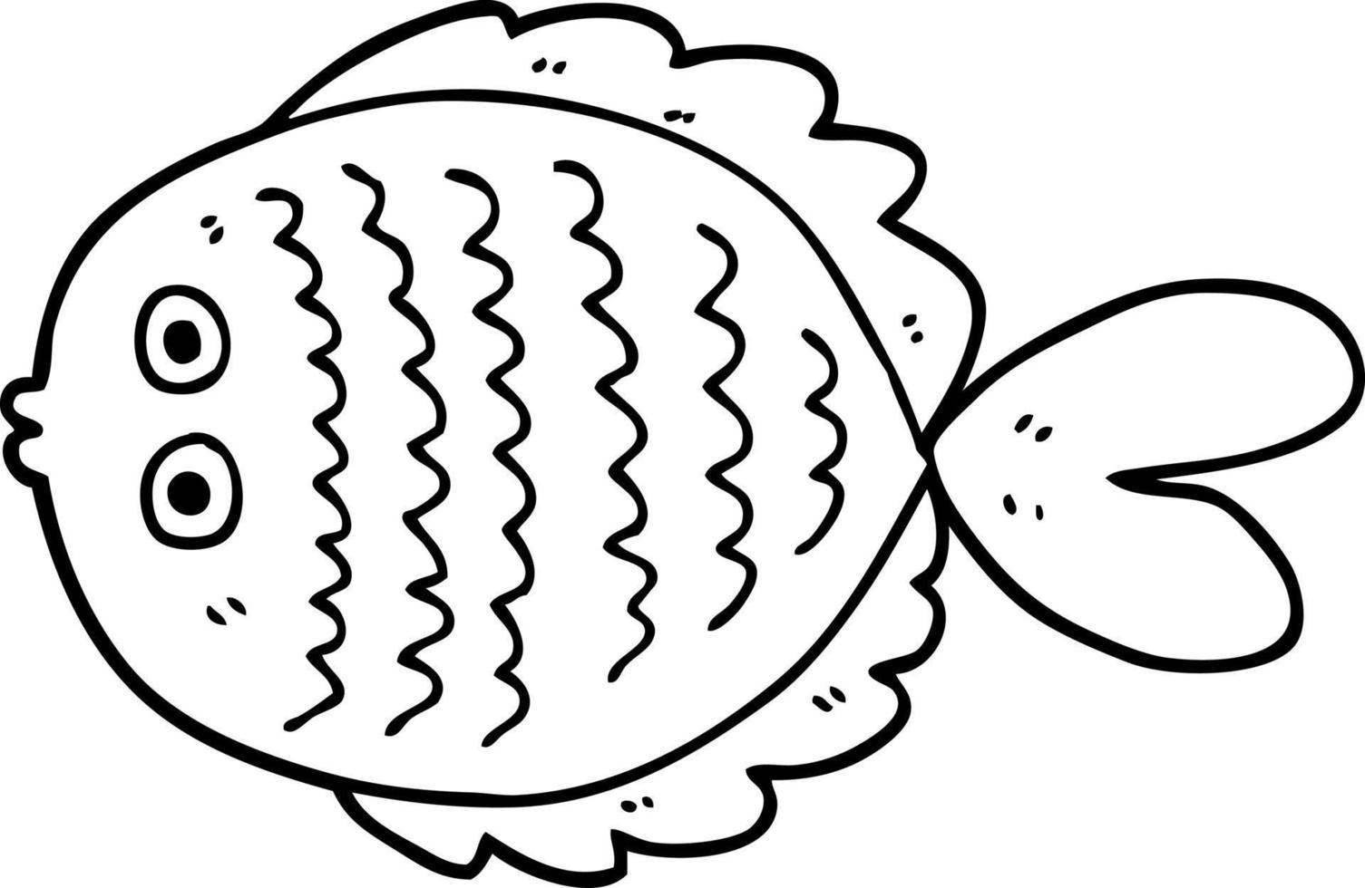 cartoon flat fish vector