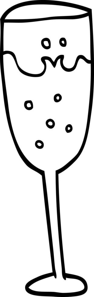 cartoon champagne glass vector