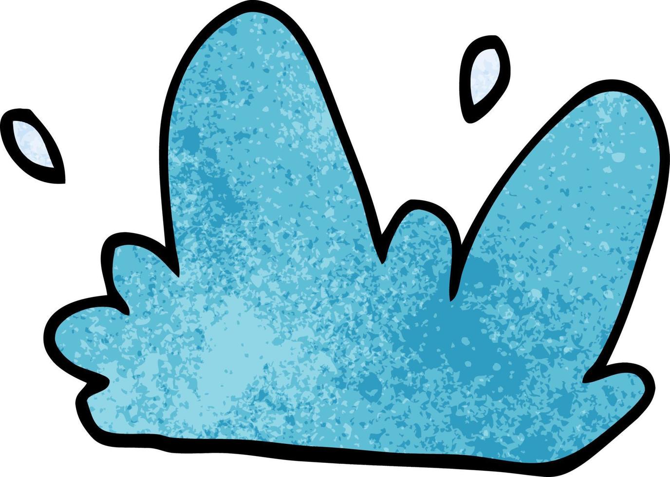 cartoon doodle water splash vector