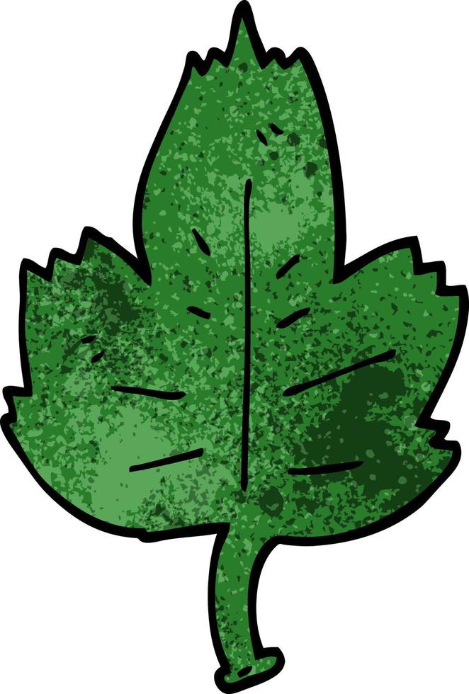 cartoon doodle leaf vector