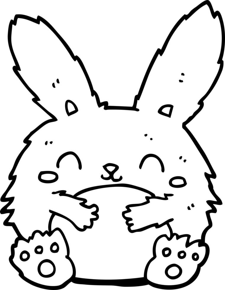 cute cartoon rabbit vector
