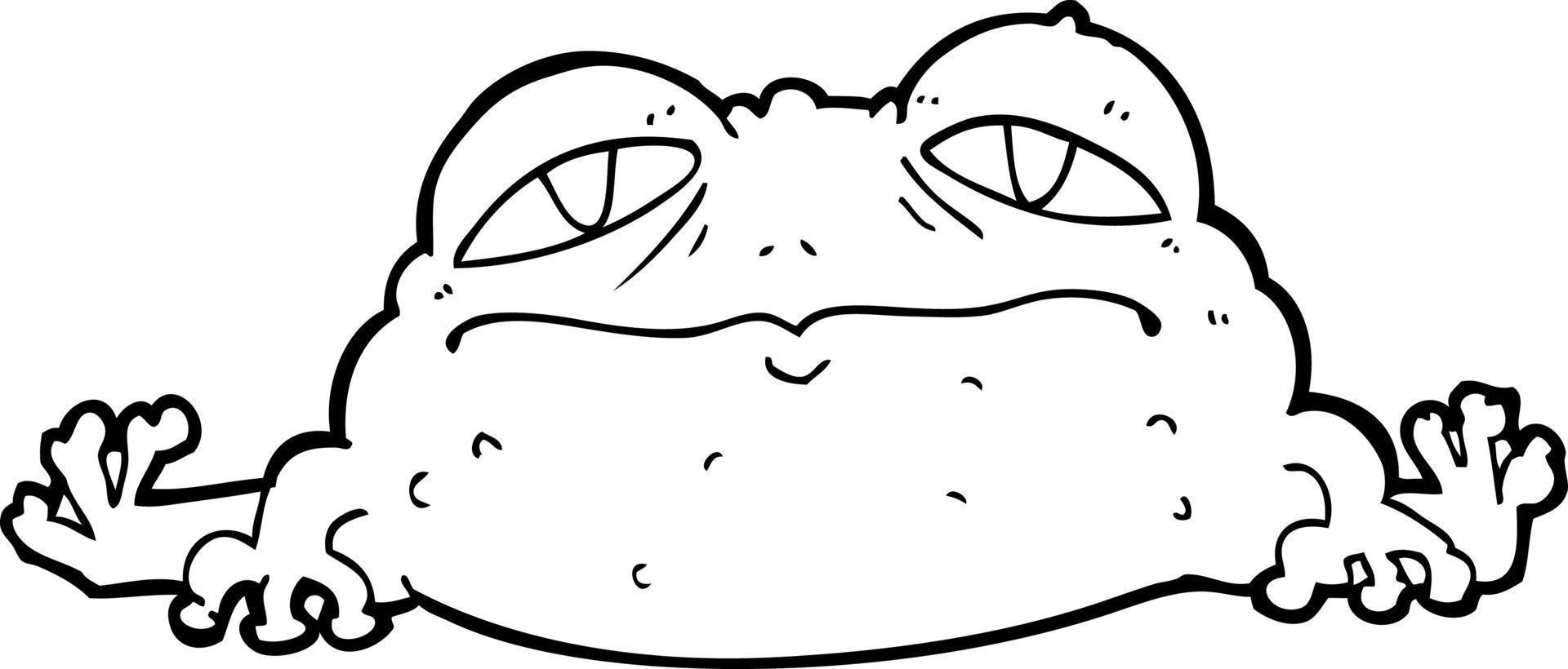 cartoon ugly frog vector