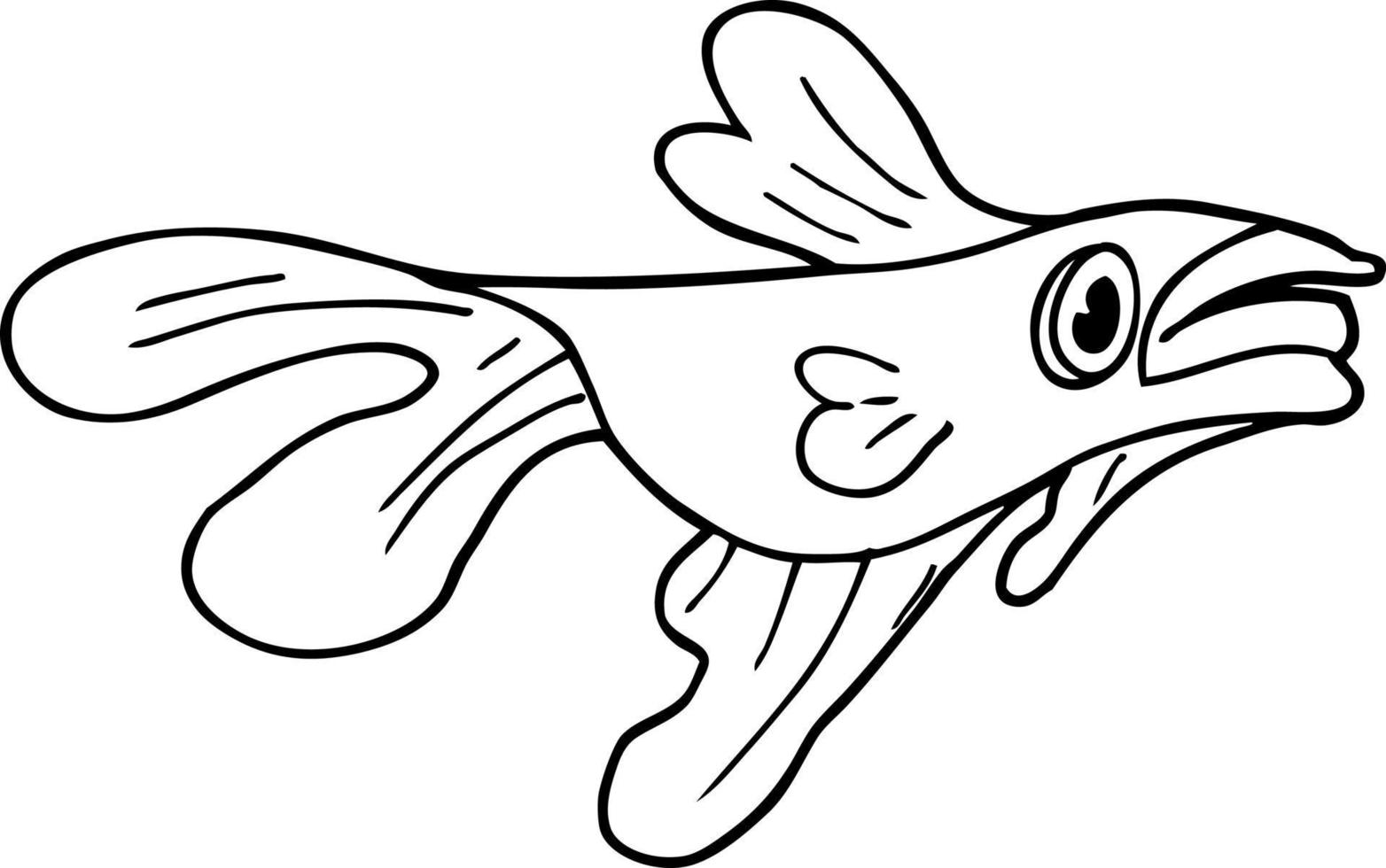 cartoon fighting fish vector