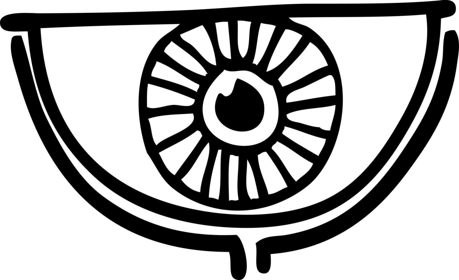 símbolo de ojo de dibujos animados vector