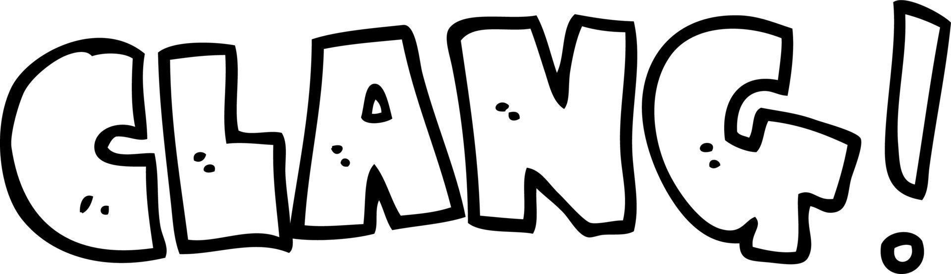 cartoon word clang vector