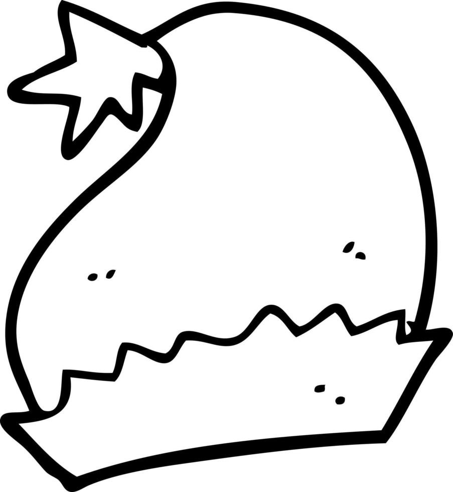 cartoon santa hat vector