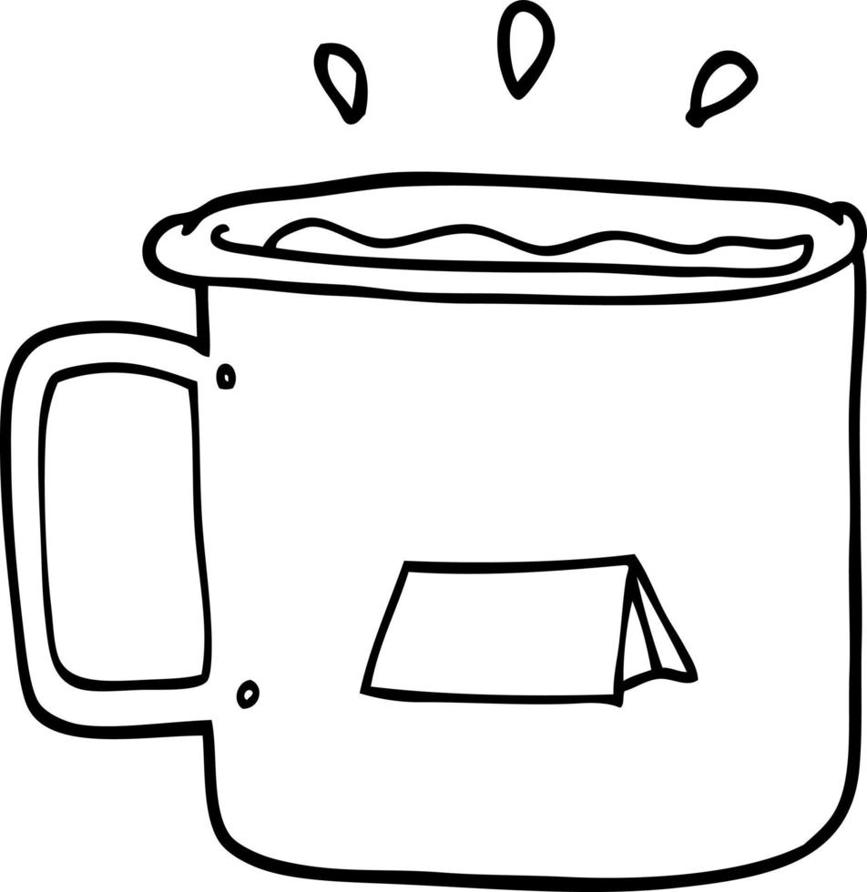 cartoon camping mug vector
