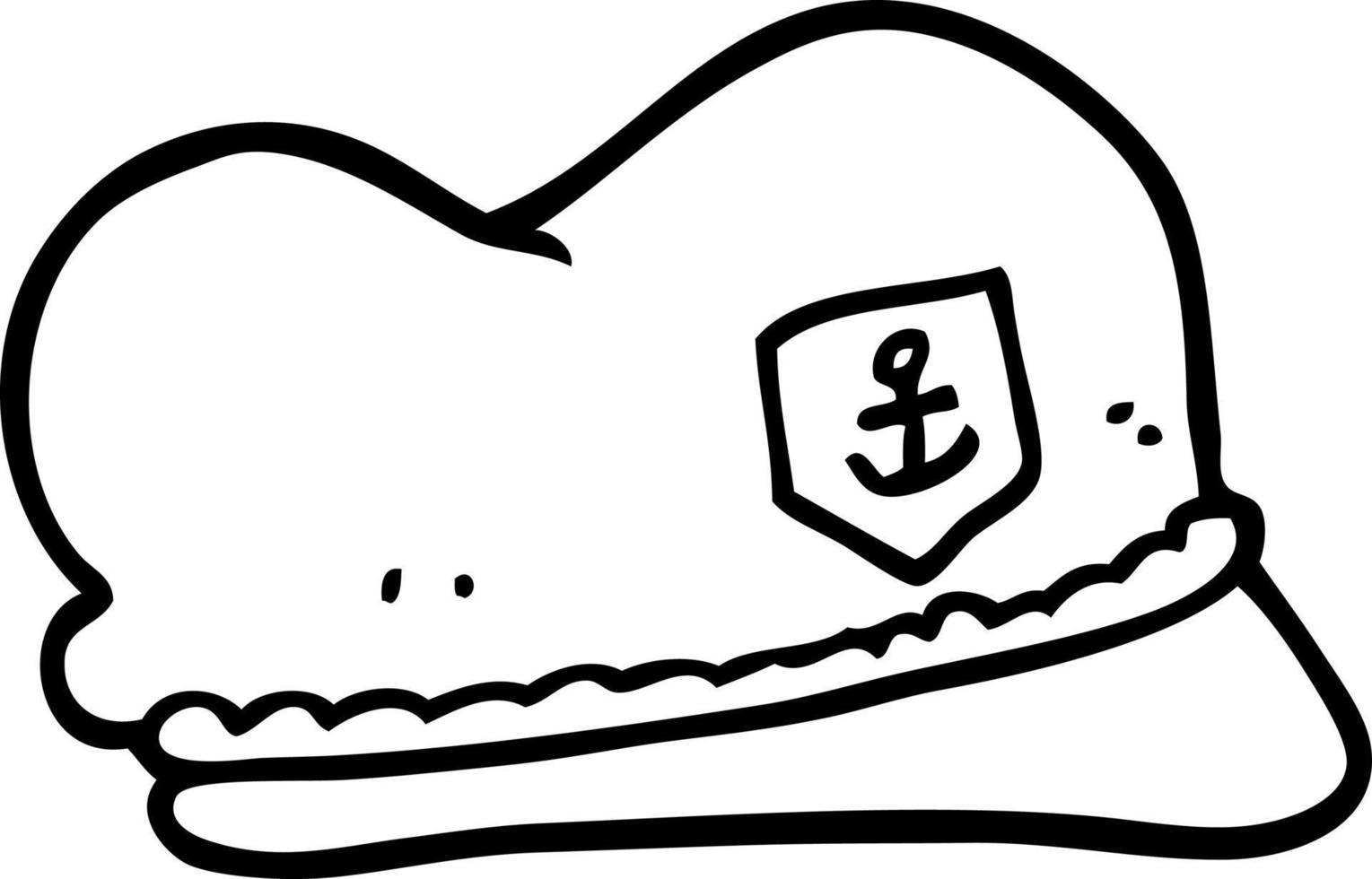 sombrero de marinero de dibujos animados vector