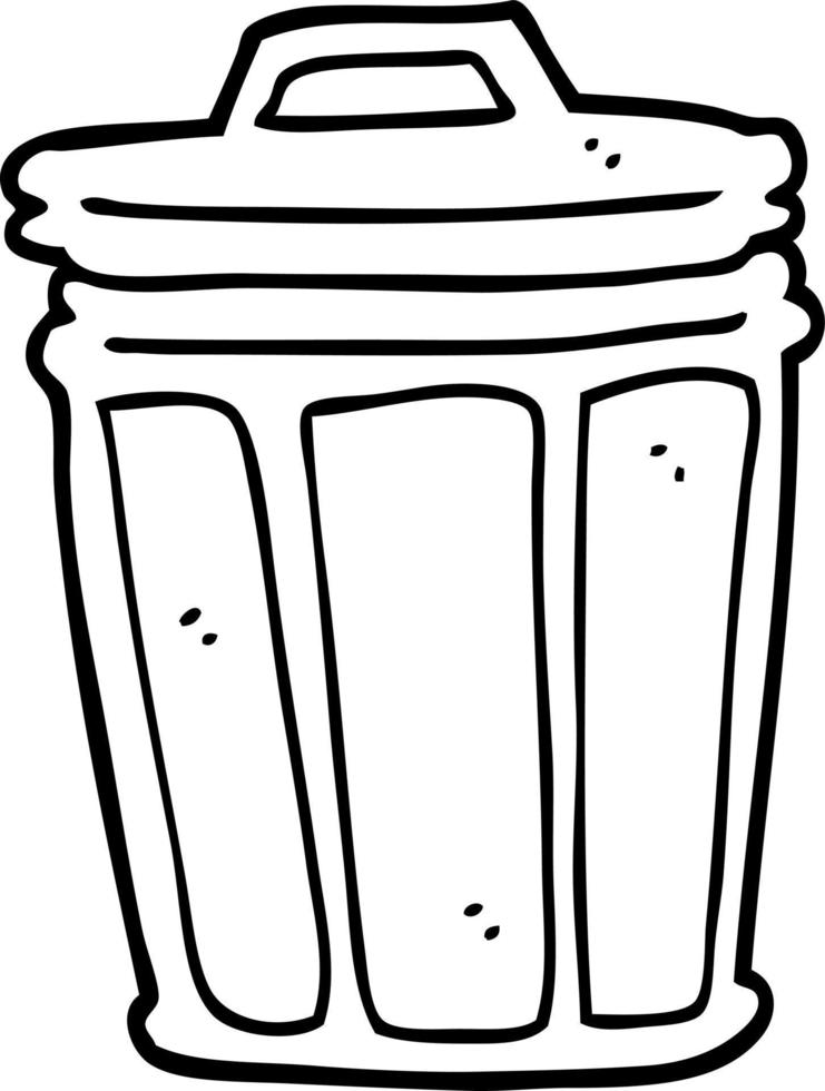 cartoon trash can vector