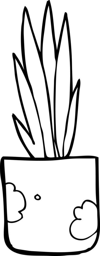 cartoon house plant vector