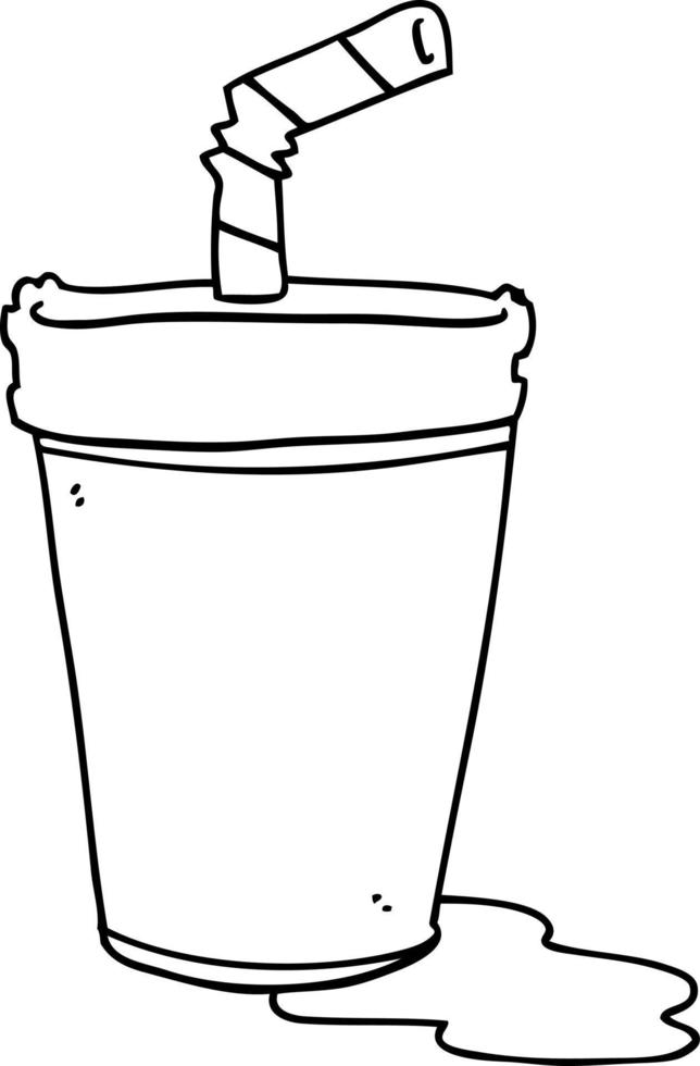 taza de refresco de dibujos animados vector