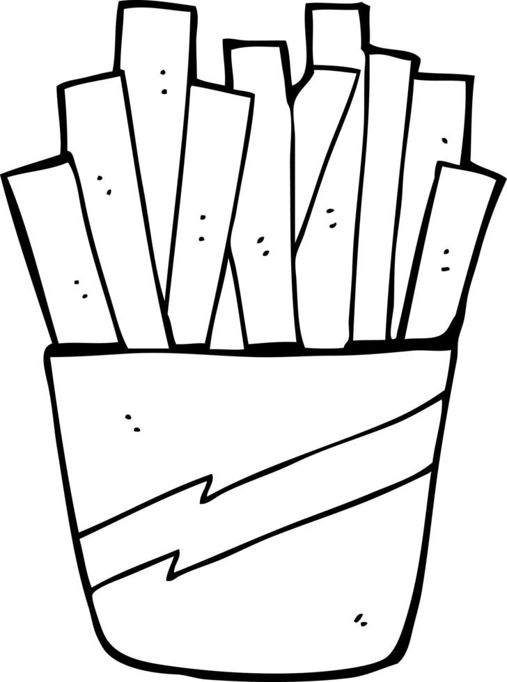 cartoon box of fries vector