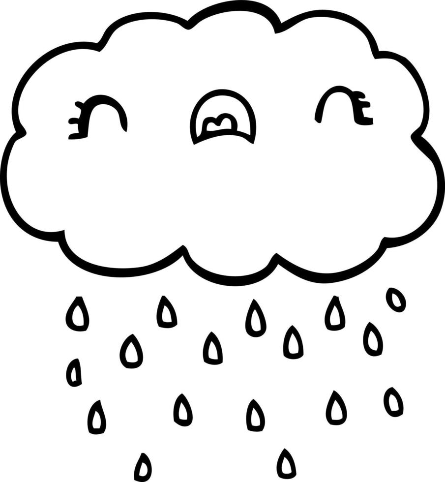 cute cartoon cloud vector