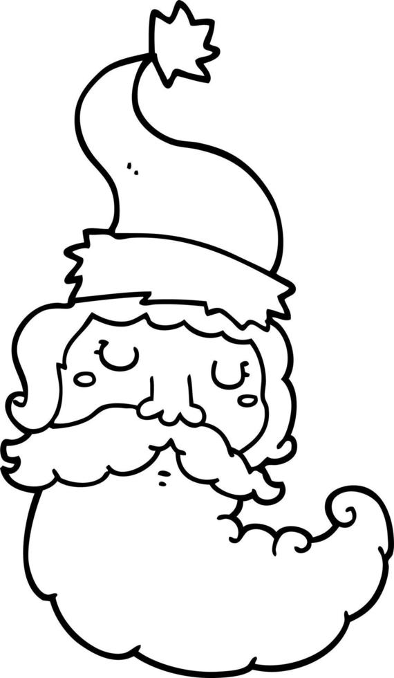 cartoon santa face vector