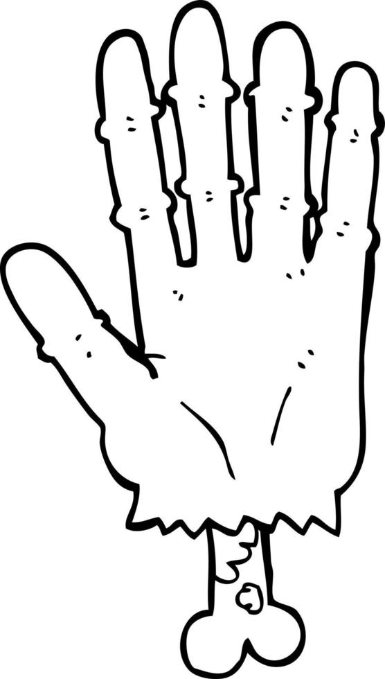 cartoon zombie hand vector