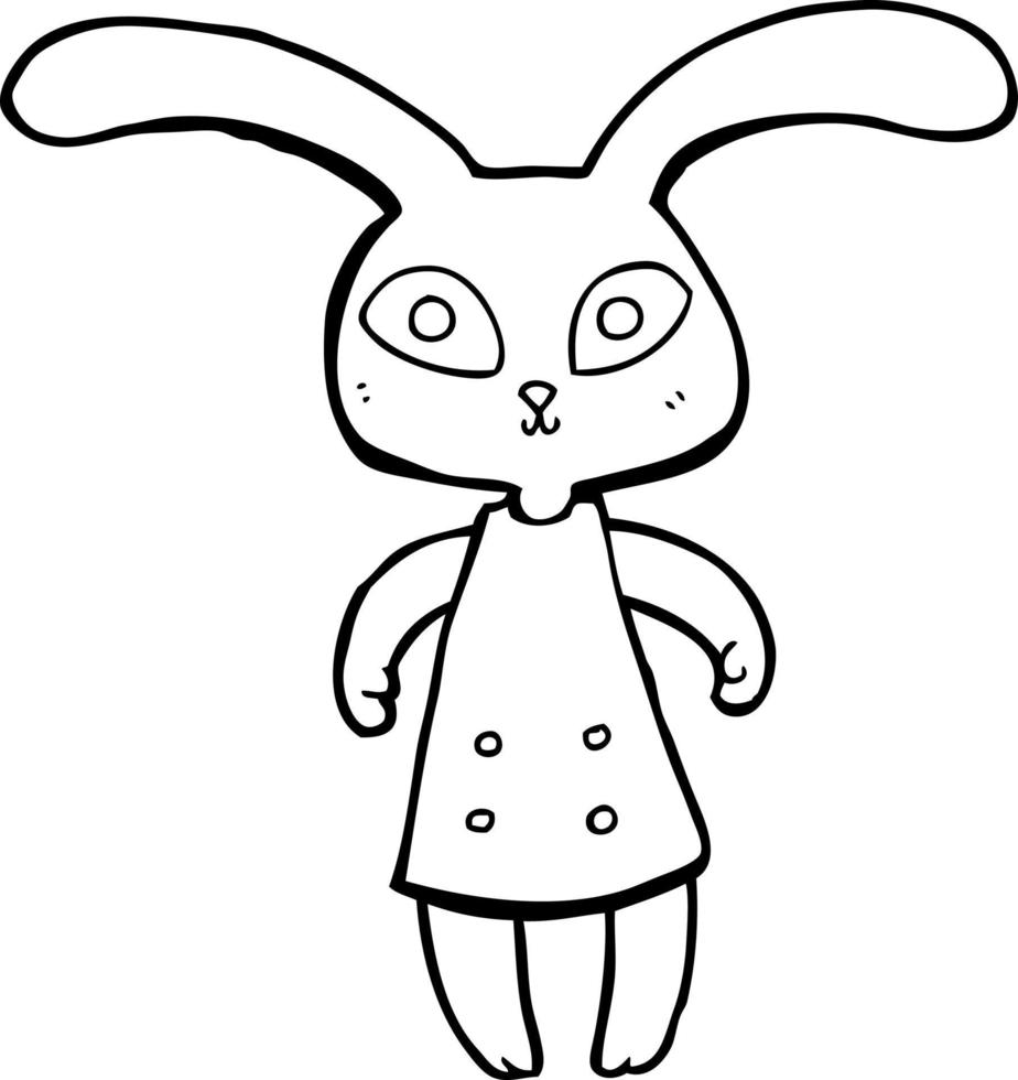 cute cartoon rabbit vector