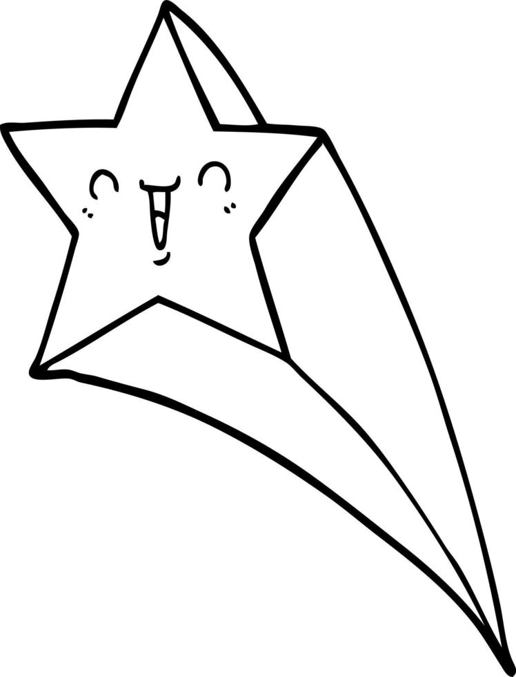 cartoon shooting star vector