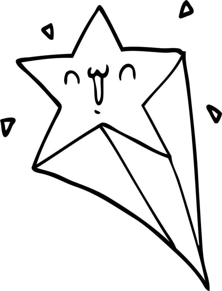 cartoon shooting star vector