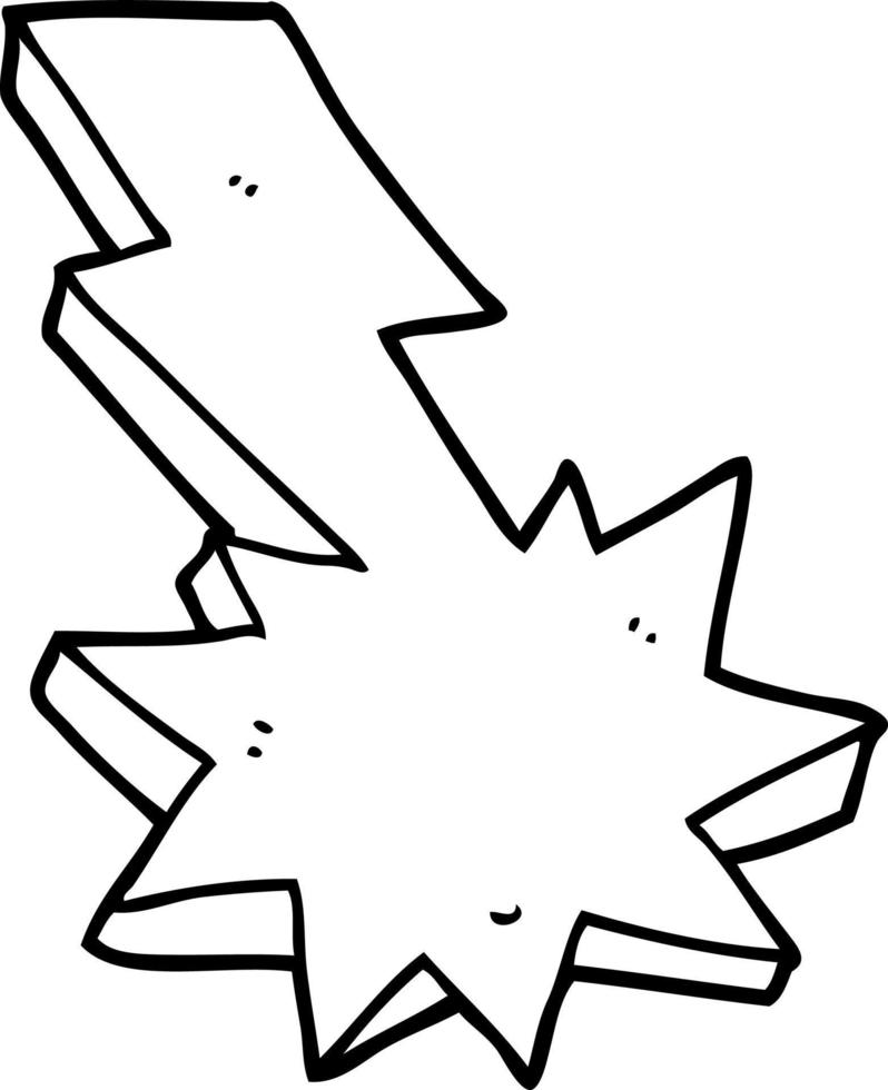 cartoon lightning strike vector