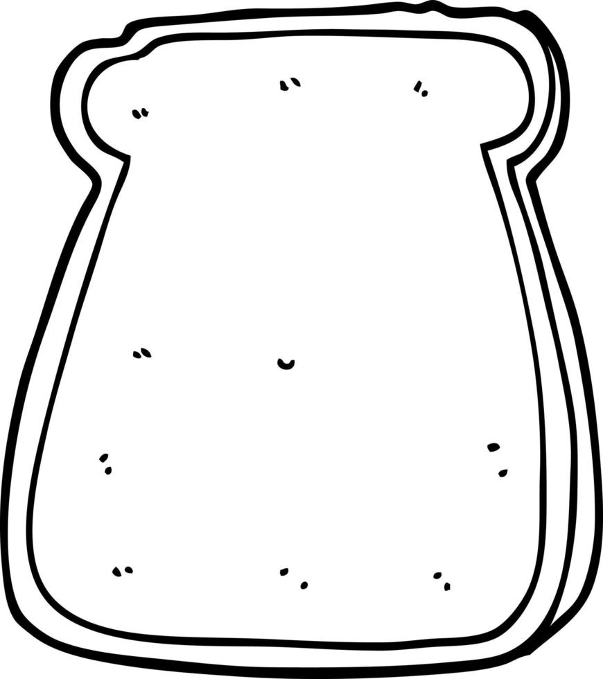 cartoon slice of bread vector