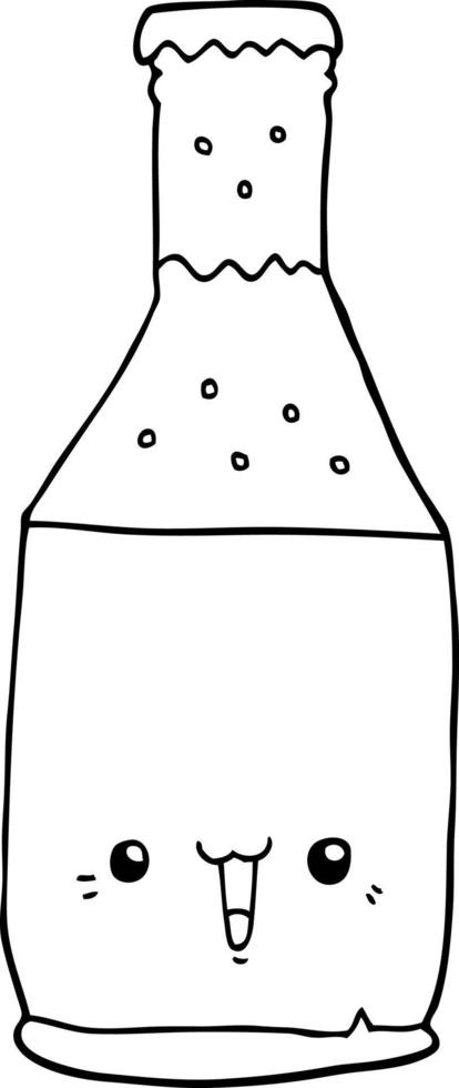 cartoon beer bottle vector