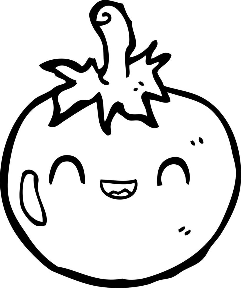 cute cartoon tomato vector