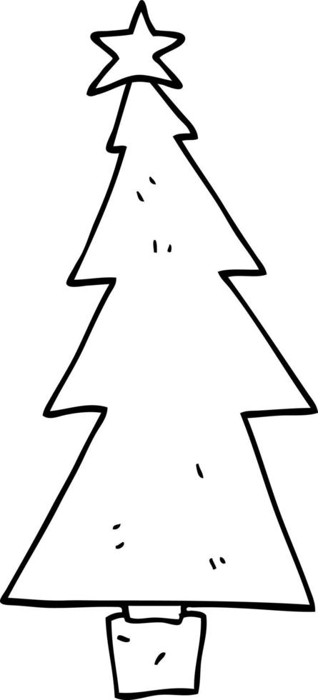 arbol de navidad de dibujos animados vector