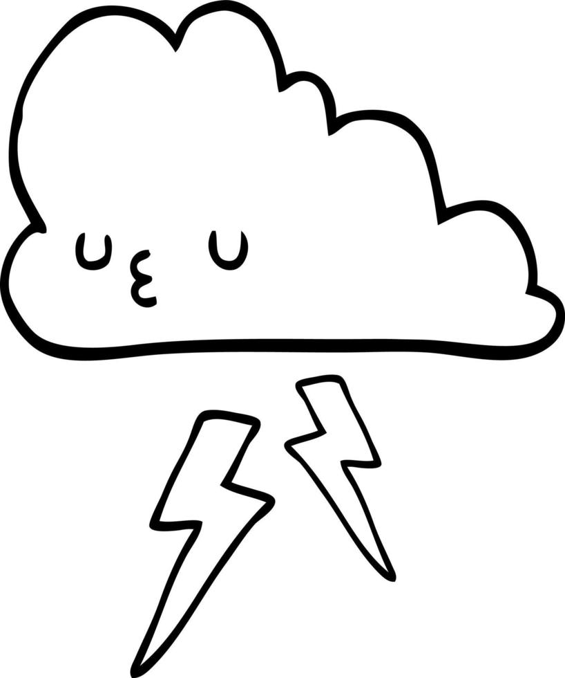 cartoon storm cloud 12353608 Vector Art at Vecteezy