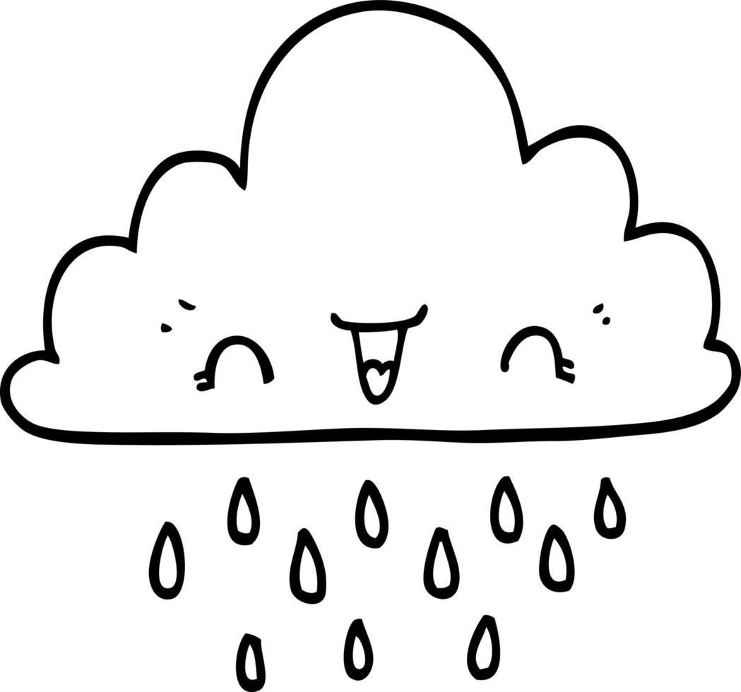 cartoon storm cloud vector