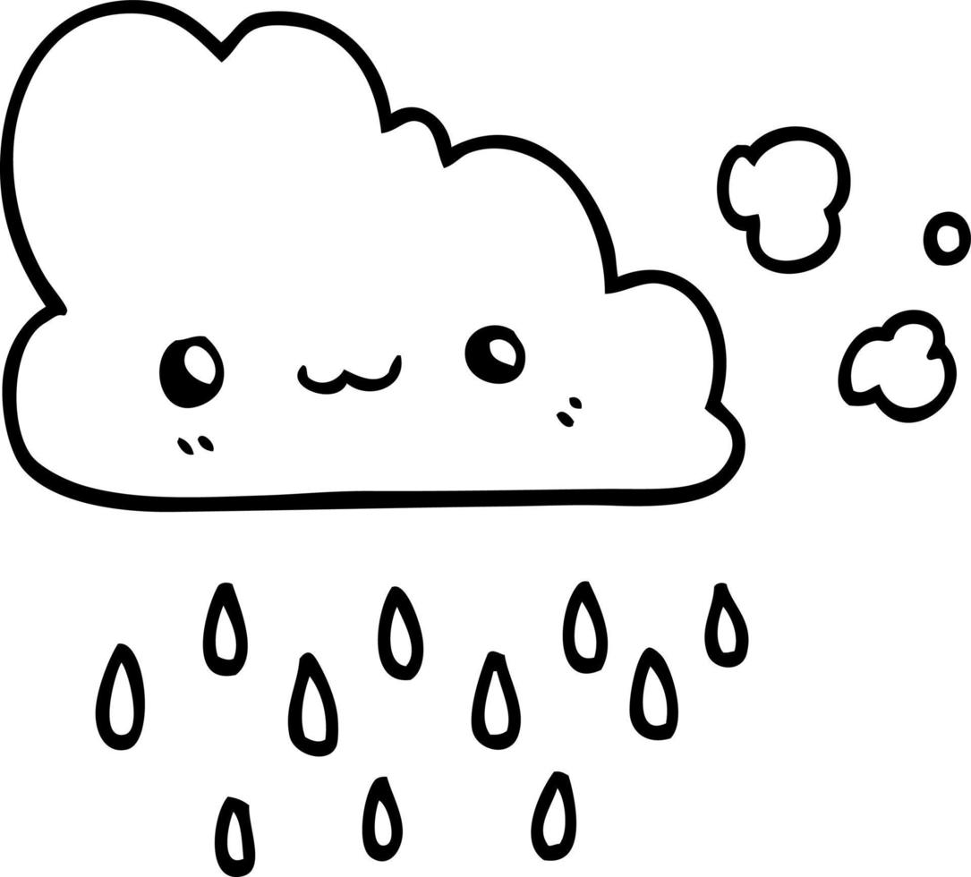 cartoon storm cloud vector