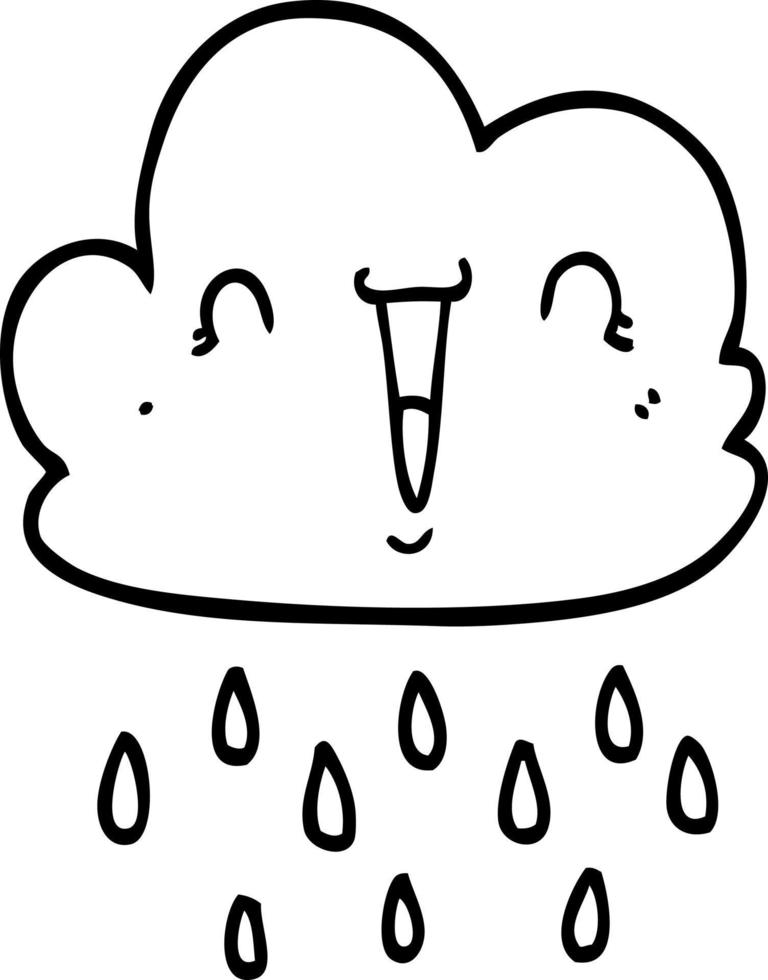 cartoon storm cloud vector