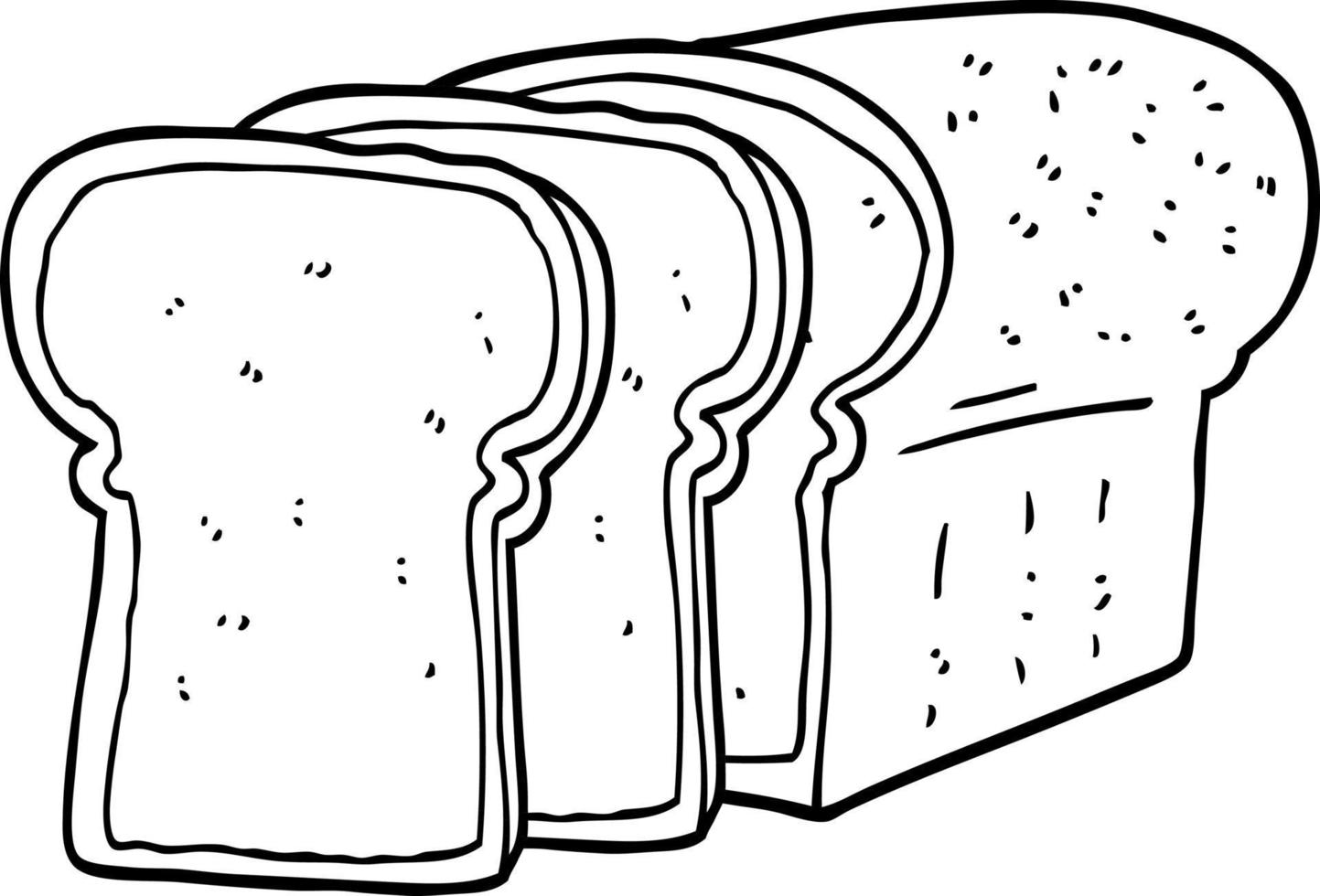 cartoon sliced bread vector