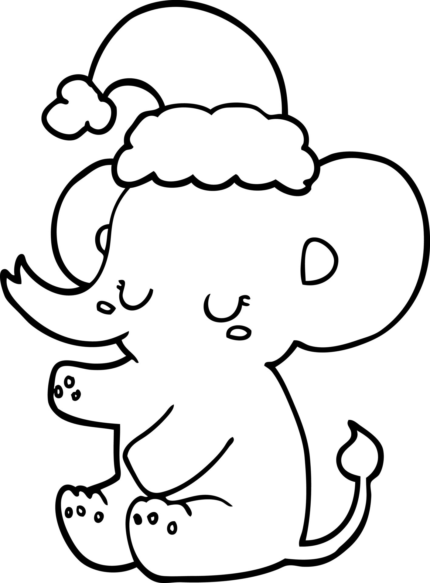 cute christmas elephant 12353696 Vector Art at Vecteezy