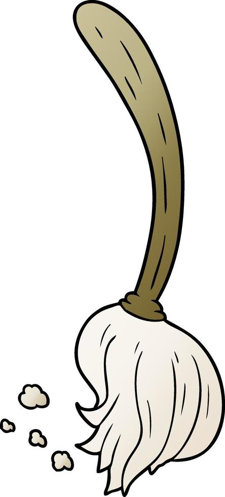 cartoon doodle character mop vector