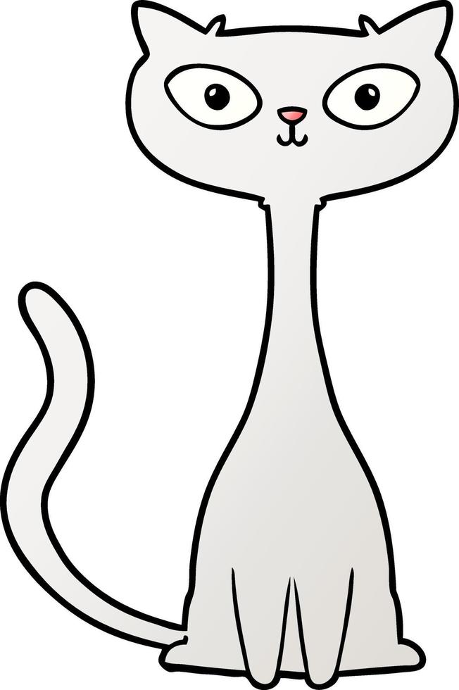 cartoon doodle character cat vector