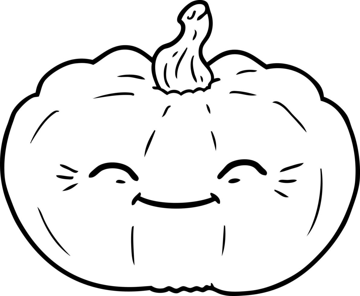 cartoon line drawing pumpkin 12354071 Vector Art at Vecteezy